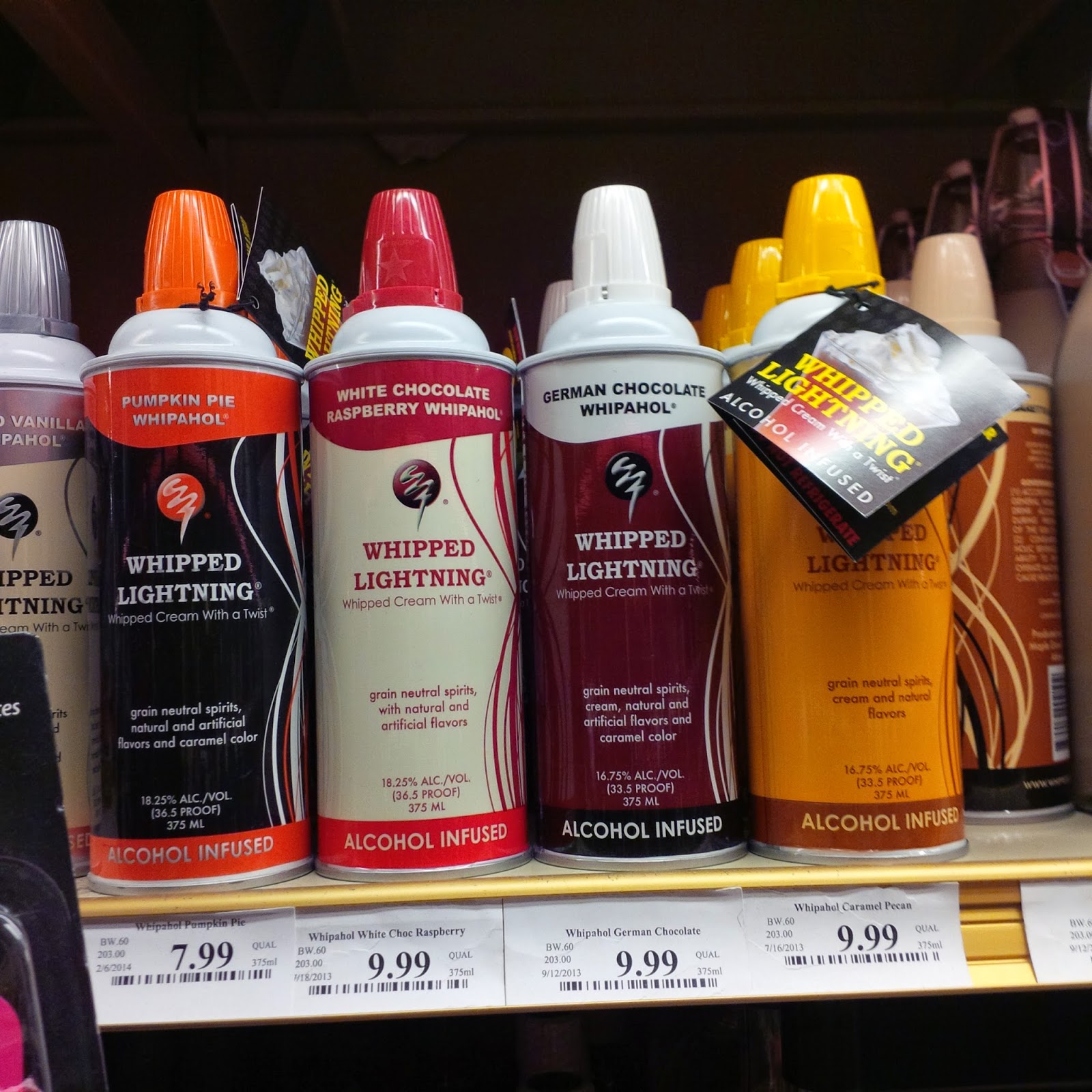 marie haycox LIQUOR STORE FINDS WHIPPED CREAM AND BREAKFAST BOOZE