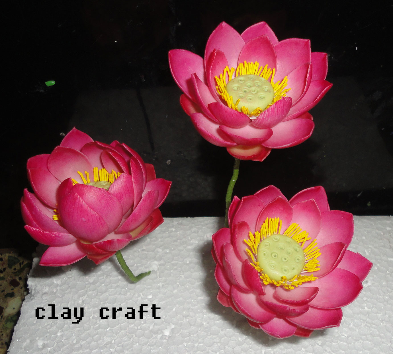 clay flowers and figurines THAI CLAY FLOWER LOTUS