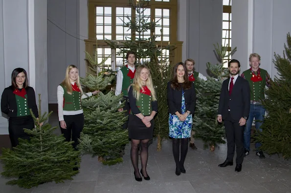 Prince Carl Philip of Sweden and Princess Sofia Hellqvist of Sweden accepted Christmas trees from forestry programme students from the Swedish University of Agricultural Sciences (SLU)