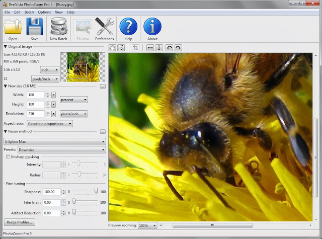 تنزيل برنامج تكبير الصور وتوضيحها PhotoZoom Pro 5 للكمبيوتر PhotoZoom+Pro