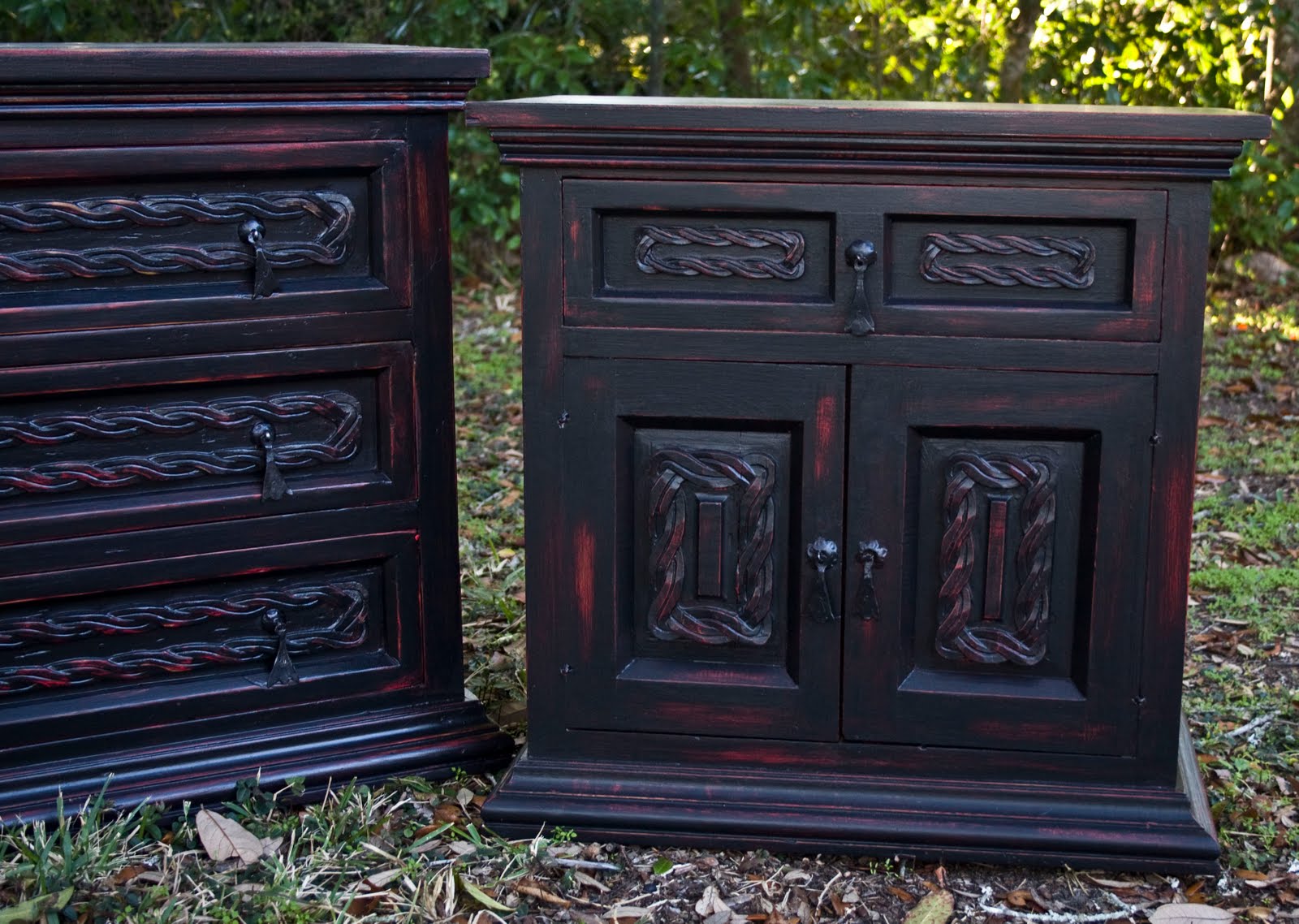 Modernly Shabby Chic Furniture: Black and Red Dresser and ...