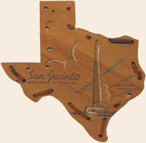POSTCARDY the postcard explorer Map Texas Shape Wooden Postcard