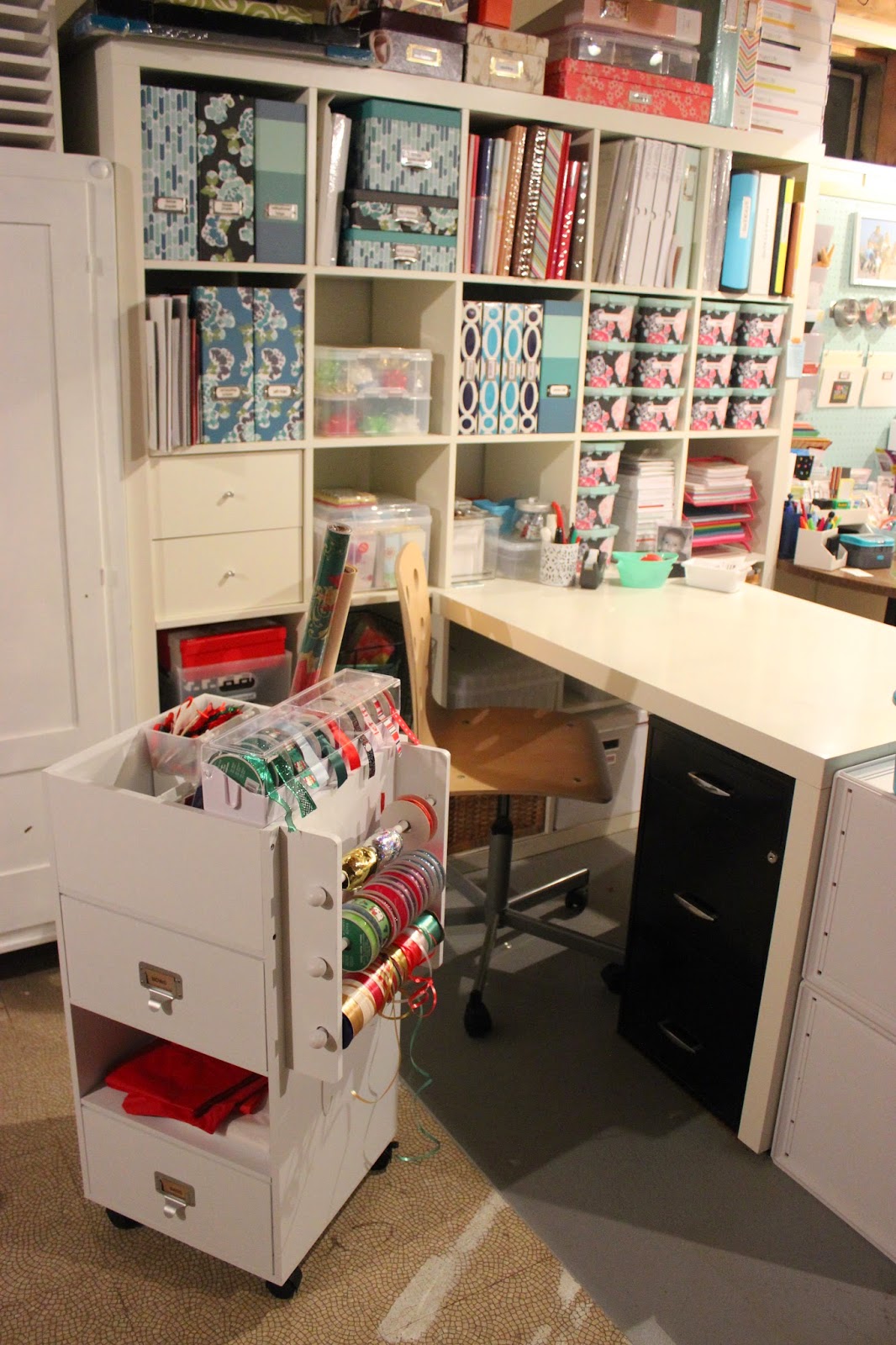 Organizing For Six: Gift Wrapping Station