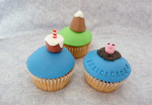 cupcakes de triatlon con fondant - 4