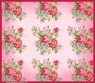 fondo vintage con tonos rosa y flores