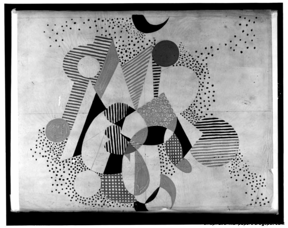 Color sketch for an abstract design Color sketch for an abstract design