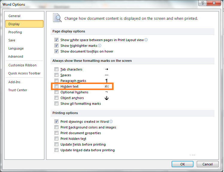 how to show hidden text how to show hidden text