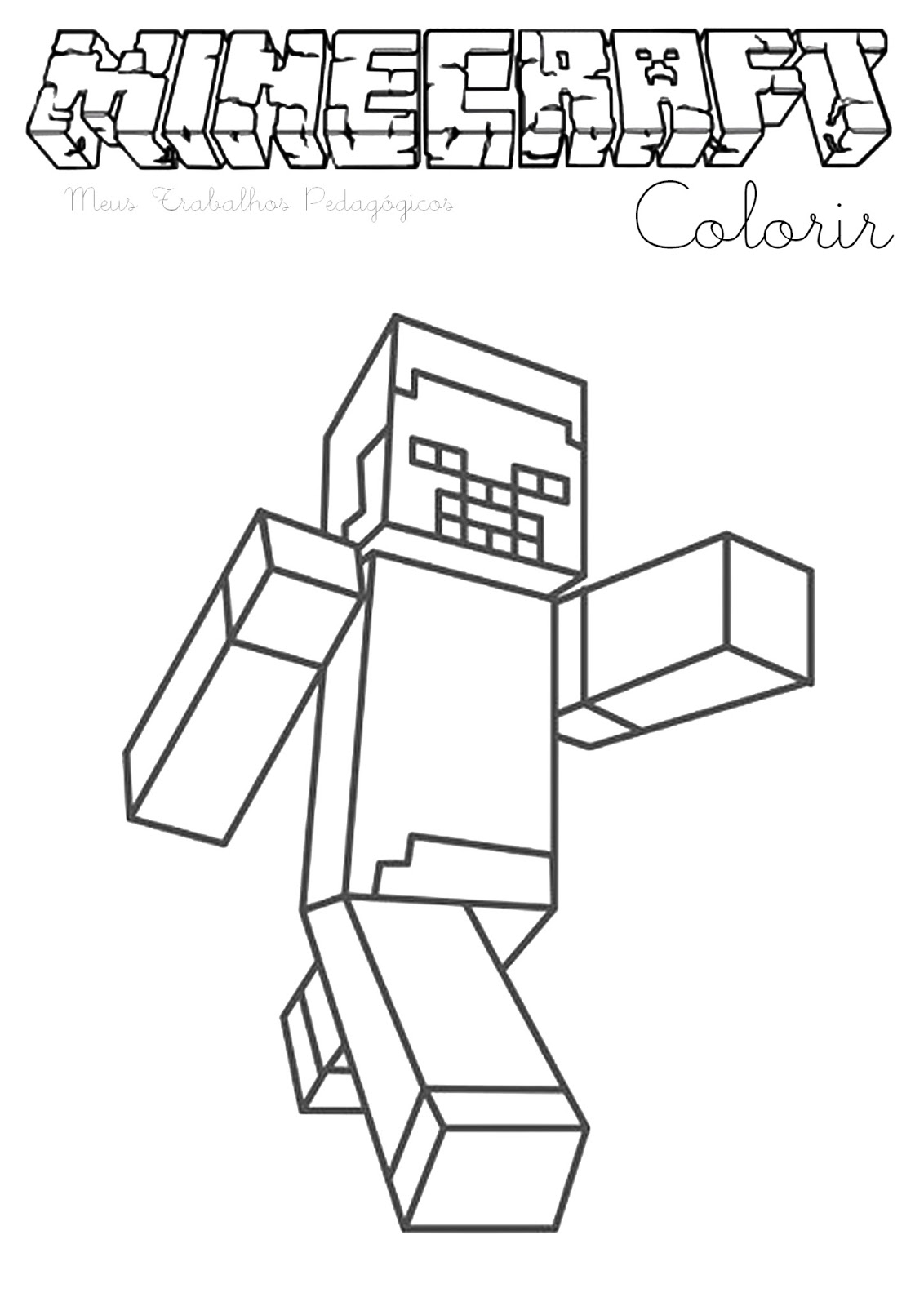 Meus Trabalhos Pedagógicos ®: Minecraft - Para Imprimir E Colorir - Hd  Images  Minecraft para imprimir, Minecraft para colorir, Desenhos para  colorir minecraft
