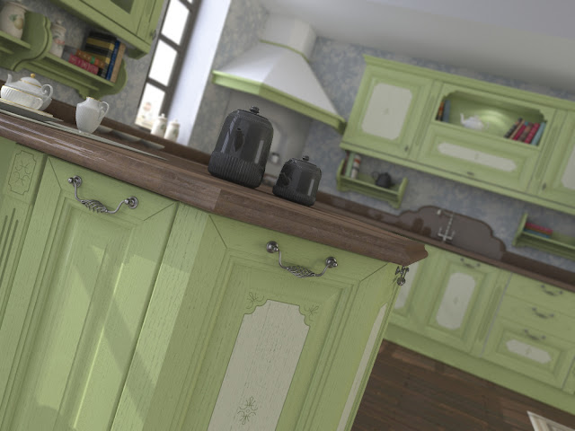 Классическая кухня в стиле прованс для мебельной компании Merx Logik com ua