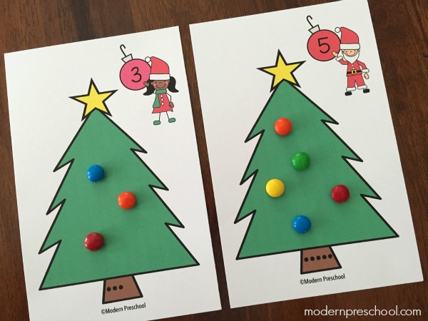 Xmas Tree Counting Selection Playing cards graphic regarding Printable Christmas Tree named Xmas Tree Counting Amount Playing cards
