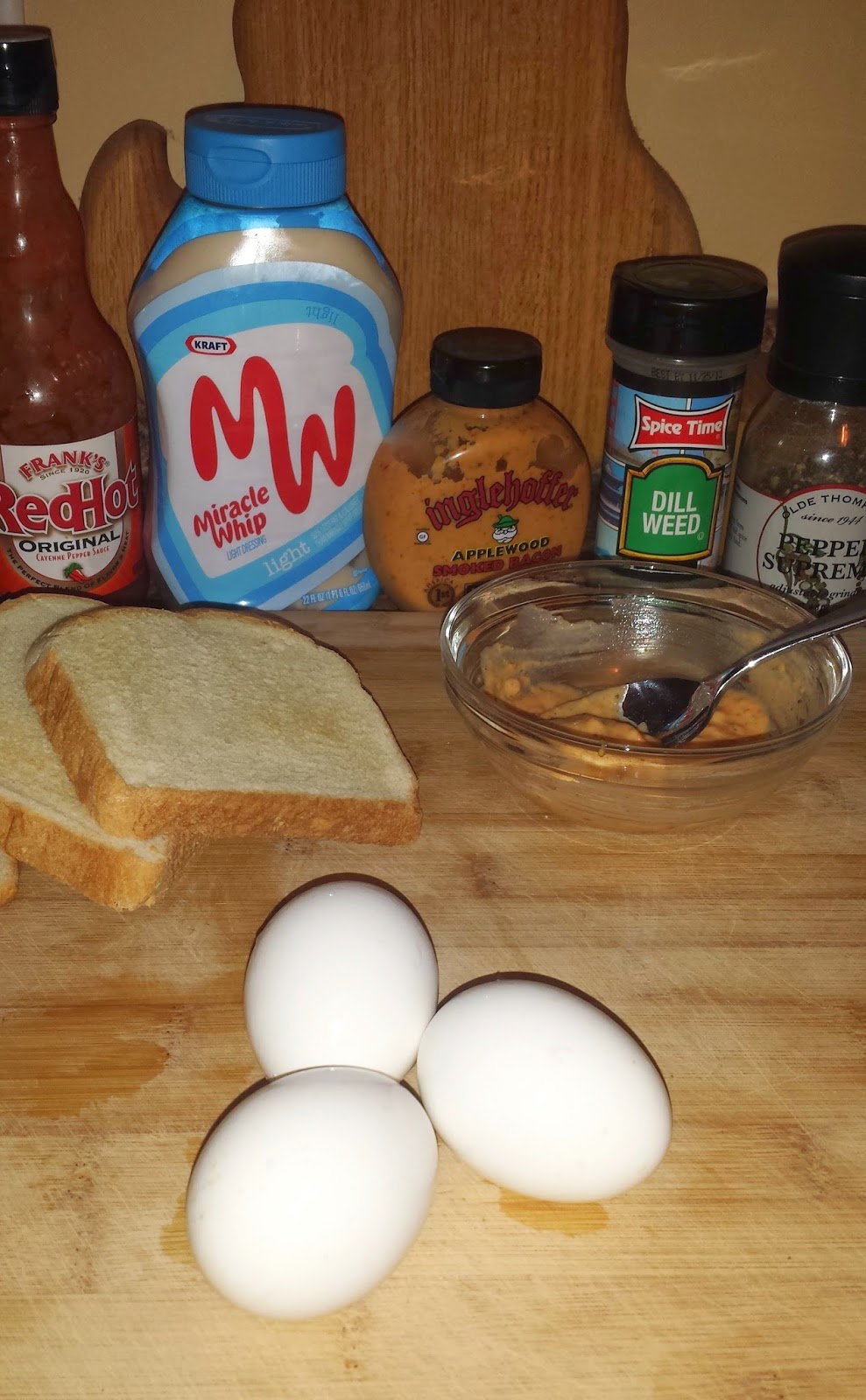 Rebecca's Amazing Creations Bacon Mustard Egg Salad Sandwich with Arugula