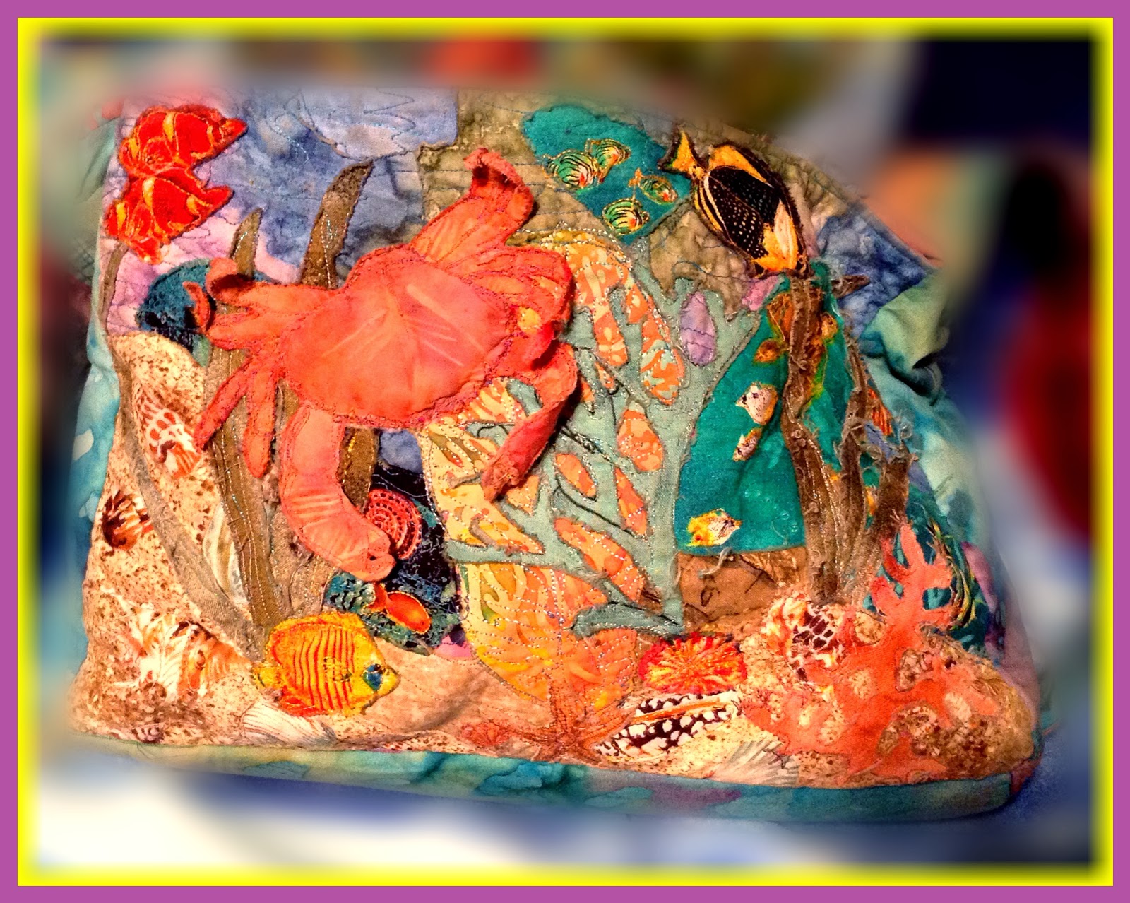 Lucine's Appliquéd Sea Life Purse