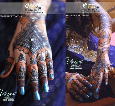احدث نقوش حنه ملونه ,Bridal Mehndi designs 2012 Beautiful+mehndi+design+-7