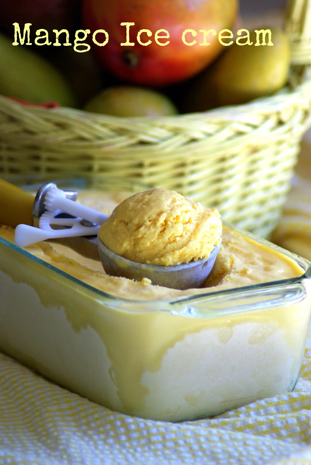 elephants and the coconut trees Mango ice cream / Egg less mango ice