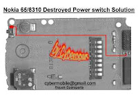 nokia 8310 power on/off repair