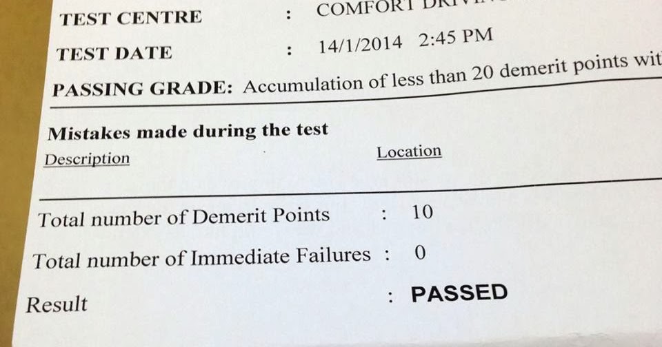 My driving test experience at CDC Ubi and some driving tips that I have