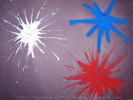 Craft Ideas Canvas on Fireworks Painting Craft Jpg