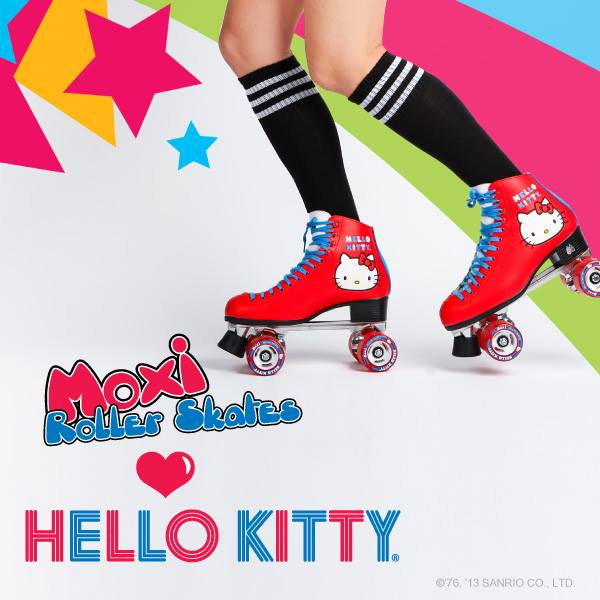 Patinando e Cantando Moxi Roller Skates + Hello Kitty