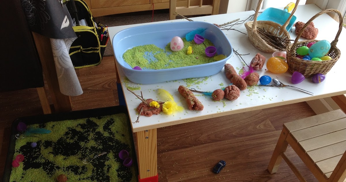 Preschool Play Easter tub exploration...the children's way!
