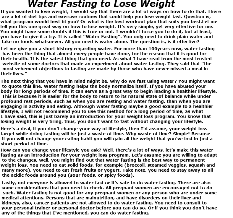 Lose Water Weight Overnight