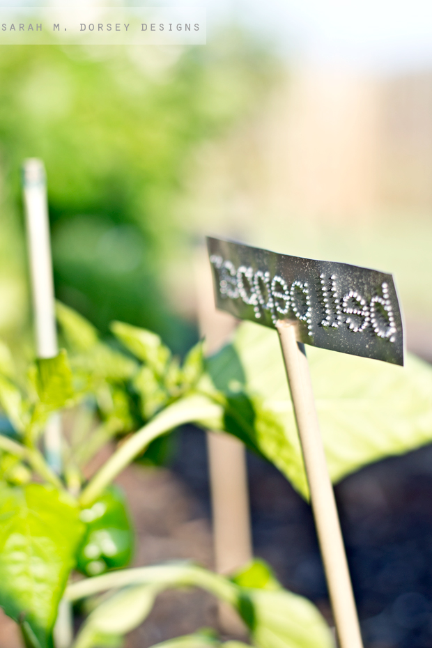 sarah m. dorsey designs DIY Aluminum Plant Markers