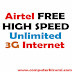 Airtel Free internet 2015 with your freedom-high speed-no speed capping