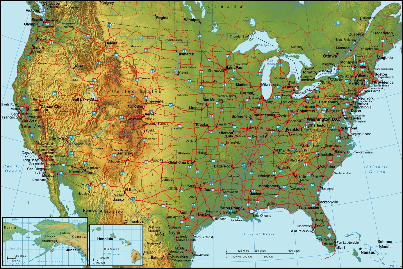 Mapa Mundi: Mapas dos Estador Unidos Mapas