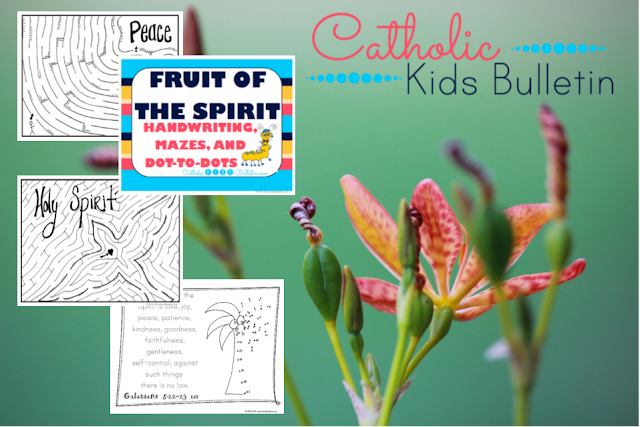 Fruit of the Spirit Handwriting Mazes and Dot-to-dots