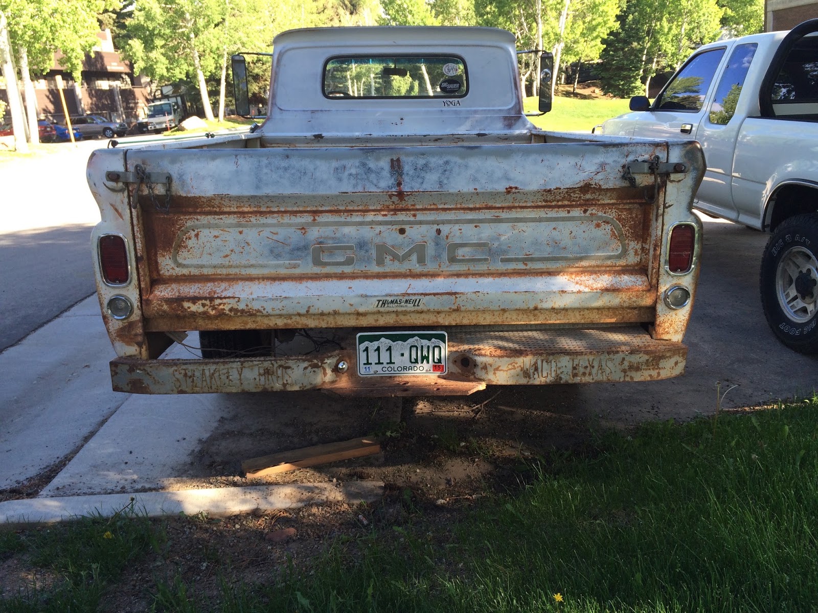 autoliterate The Aspen 1966 GMC, and Texas Steel Bumpers