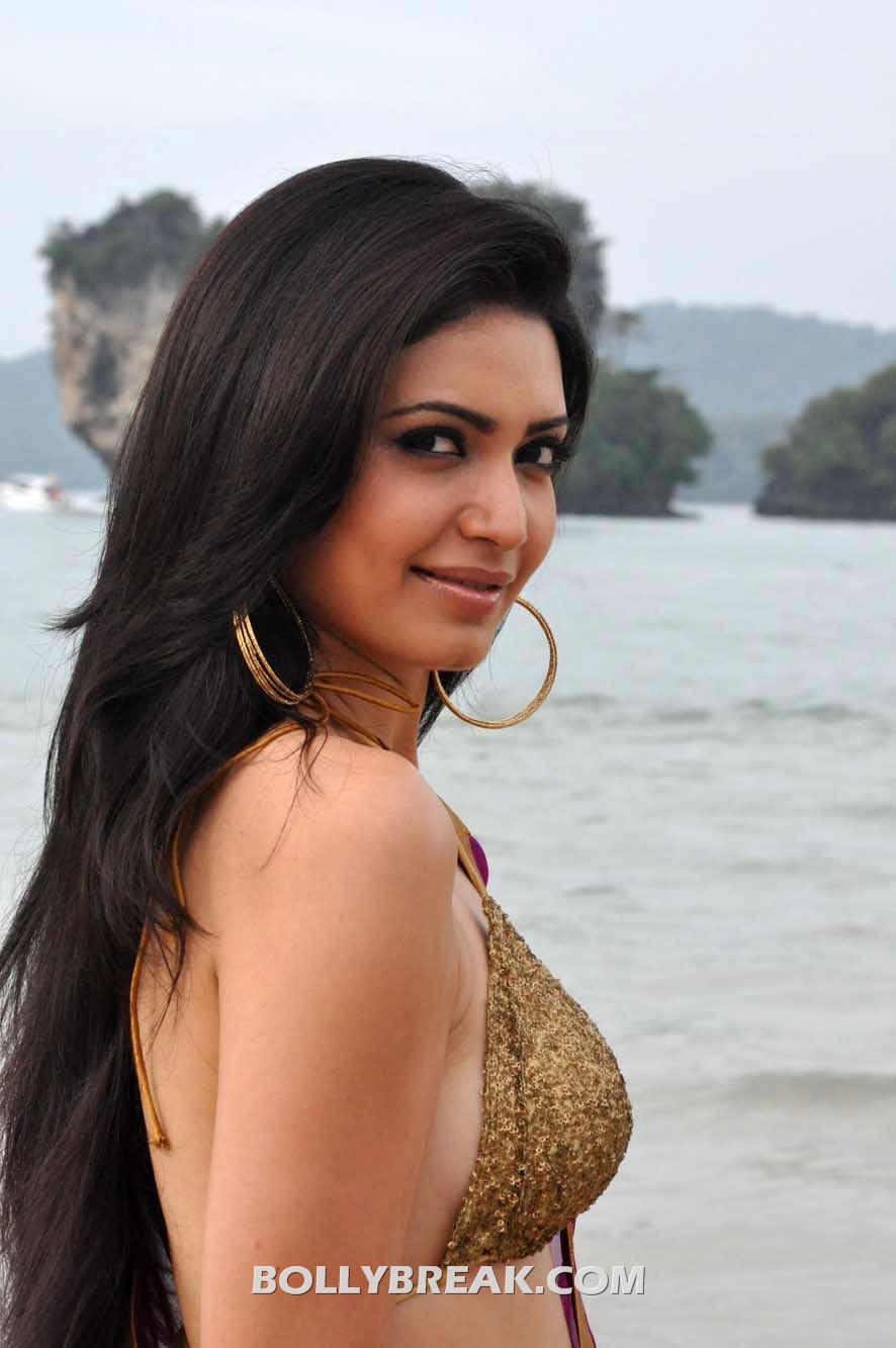 Karishma Tanna golden bikini side view - (5) - Karishma Tanna Bikini Pics - Hot Photo Gallery