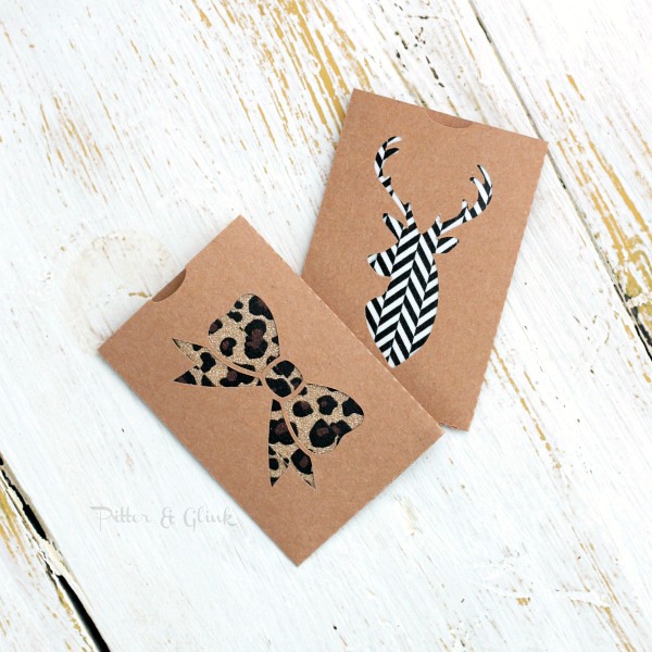 pitterandglink diy gift card holders with free silhouette cut files