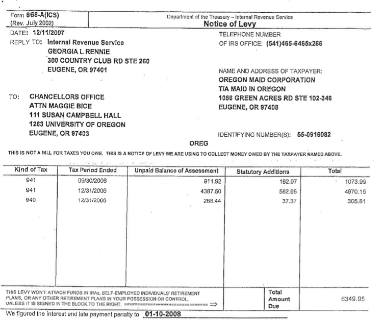 treetops costs UO Matters