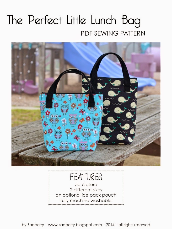 Zaaberry Perfect Little Lunch Bag Pattern is HERE!