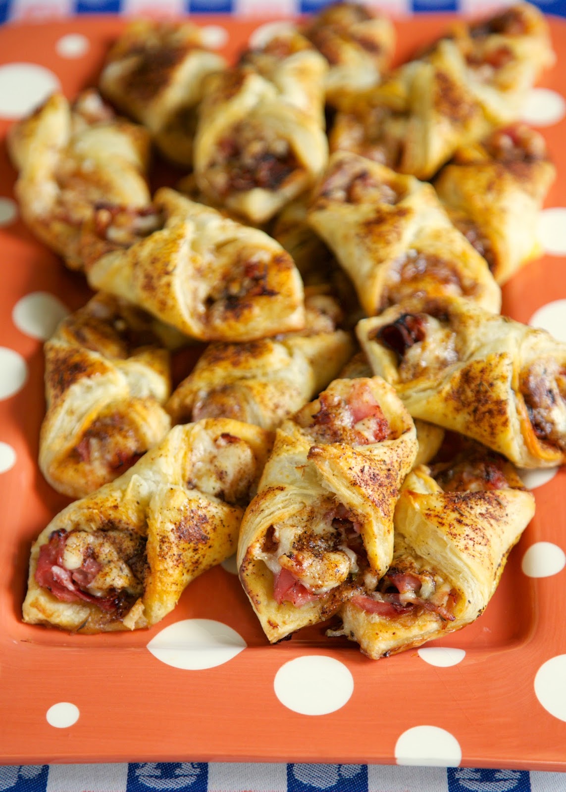 Ham and Cheese Pastry Puffs {Football Friday} | Plain Chicken