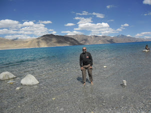 At Pangong Tso Lake.