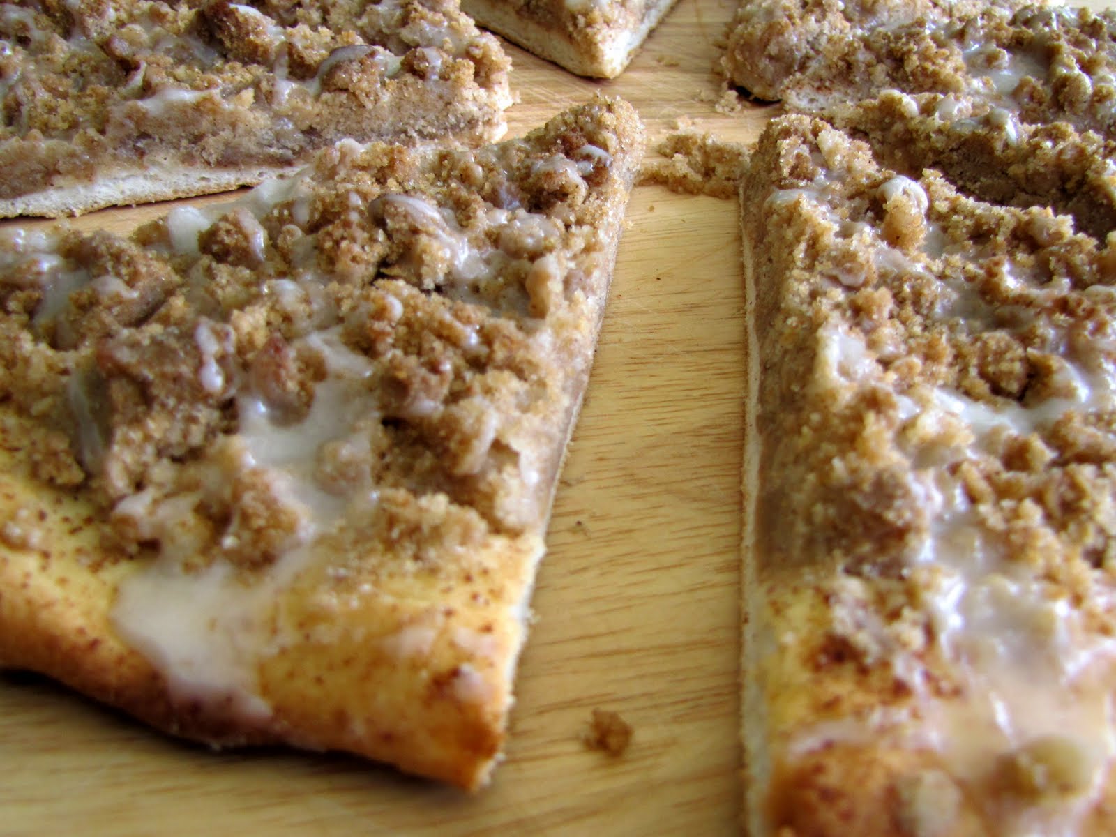 Rumbly in my Tumbly Godfather's Cinnamon Streusel Dessert Pizza