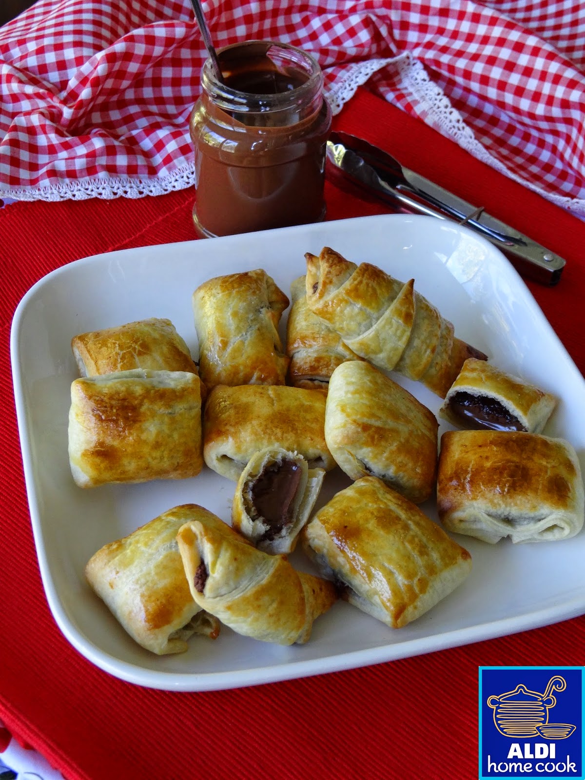 ALDI home cook Choc hazelnut puffs