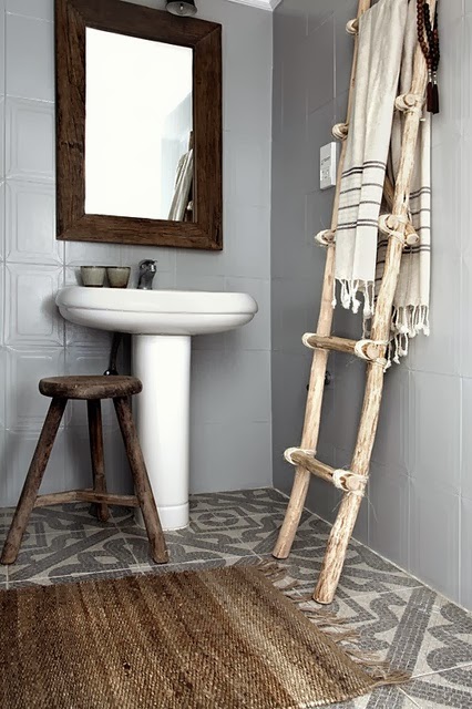 DIY toallero vintage de bambú decoración de baños Handmademania hmmd, bamboo towel rack, deco, bathroom, baño, original