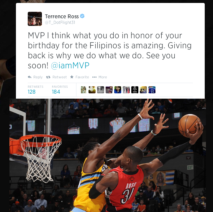 Terrence Ross message to  MVP