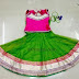 Parrot Green Plain Kids Skirt