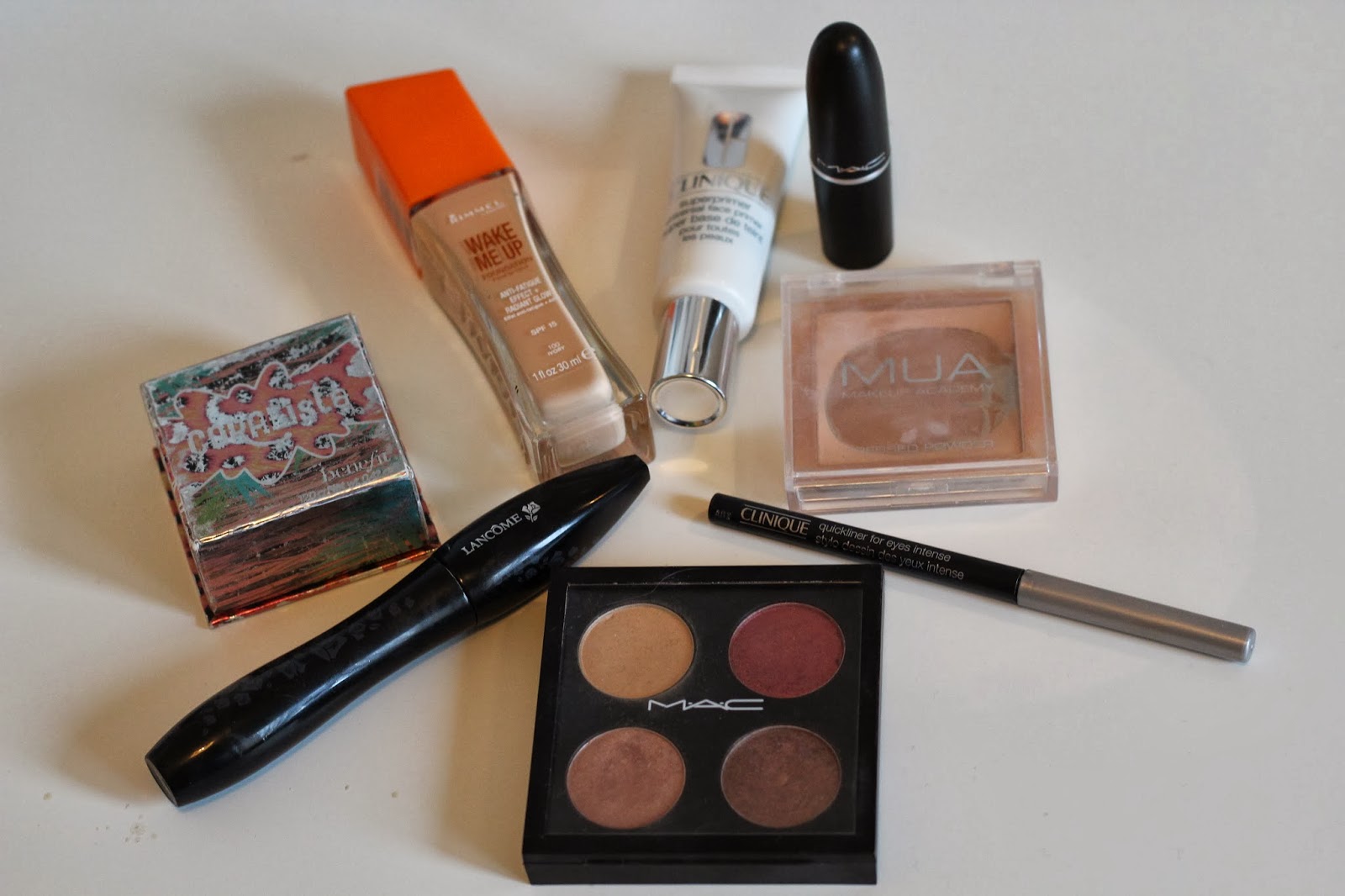 products include rimmel mac clinique and mua