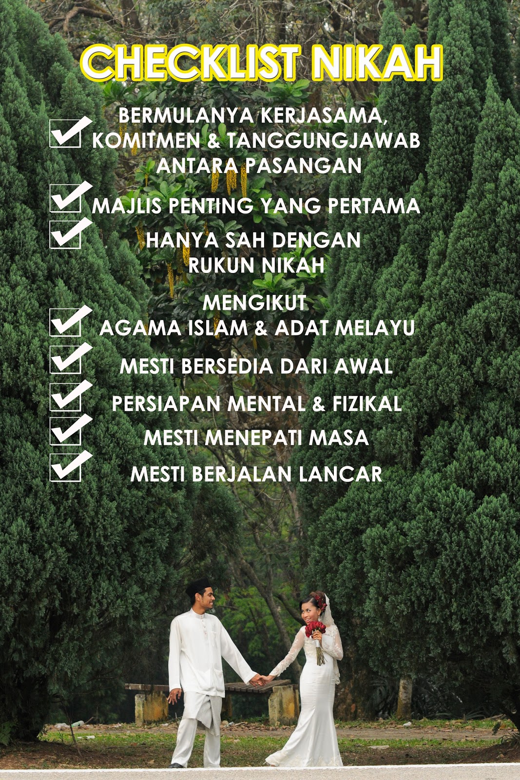 Bajet Wedding Checklist Nikah Persiapan Majlis Pernikahan Yang Betul