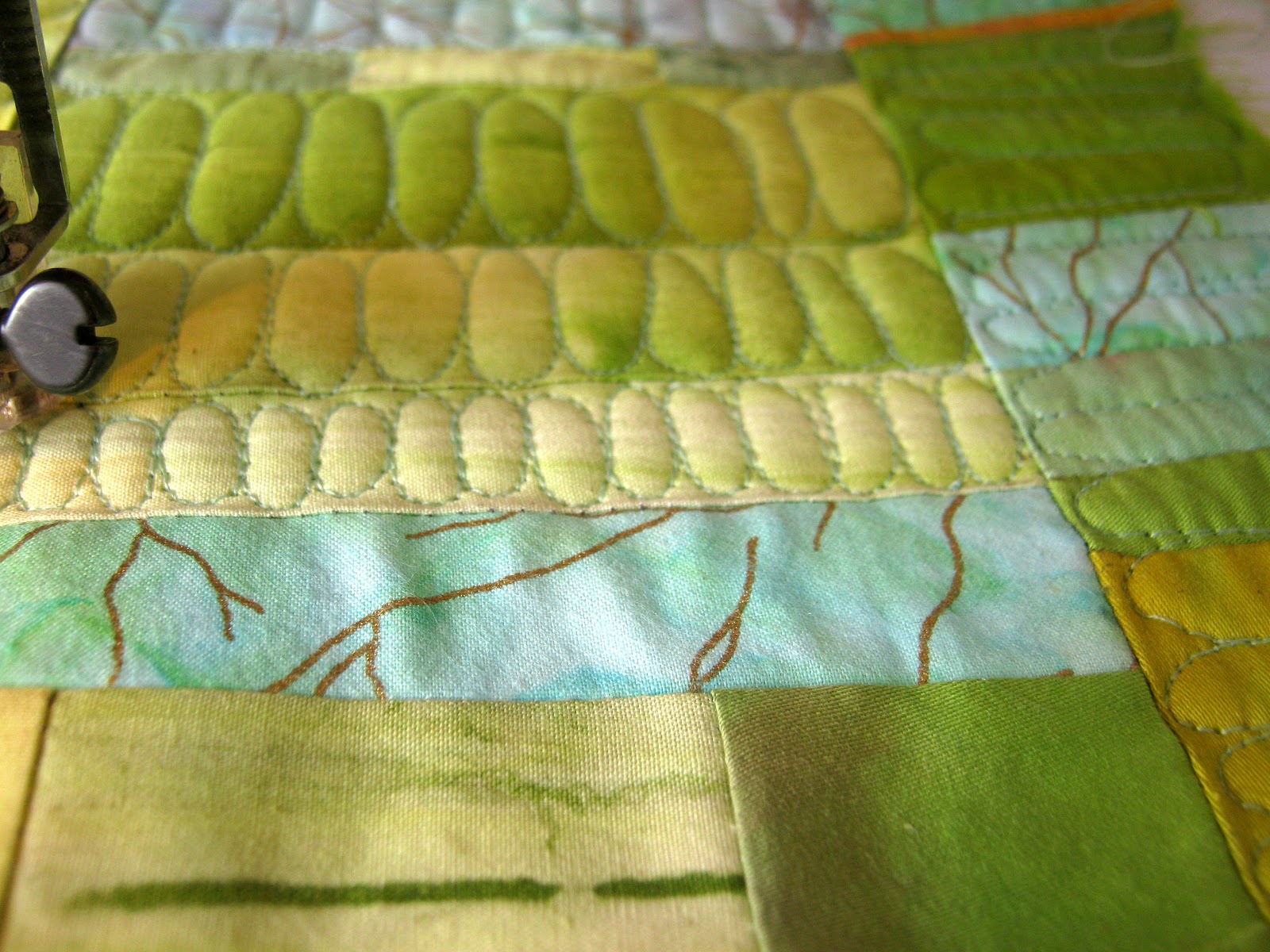 Quilt Routes Green grass... part two...