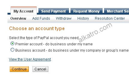 upgrade paypal account