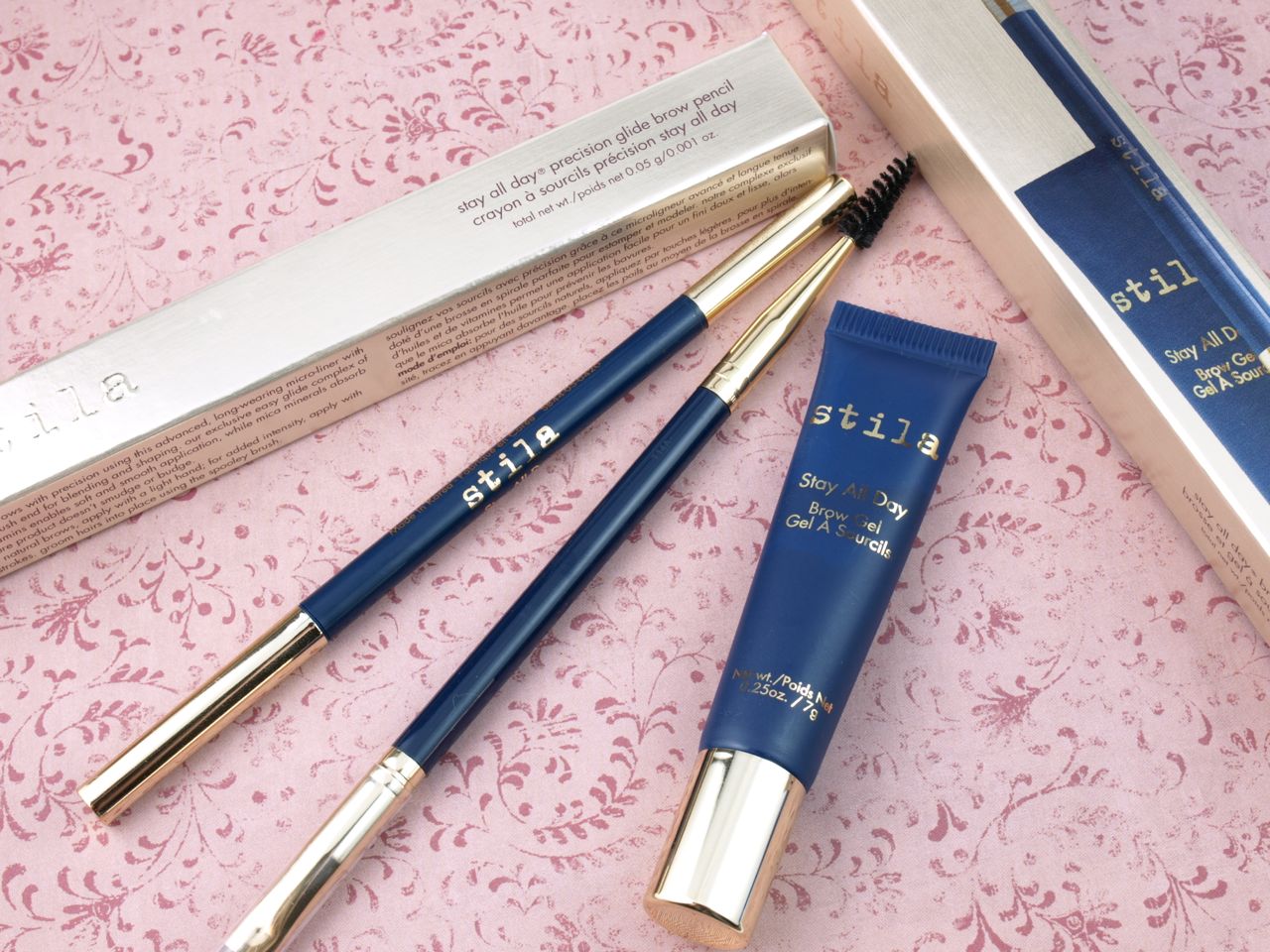 Stila Stay All Day Precision Glide Brow Pencil and Brow Gel in "Black": Review and Swatches