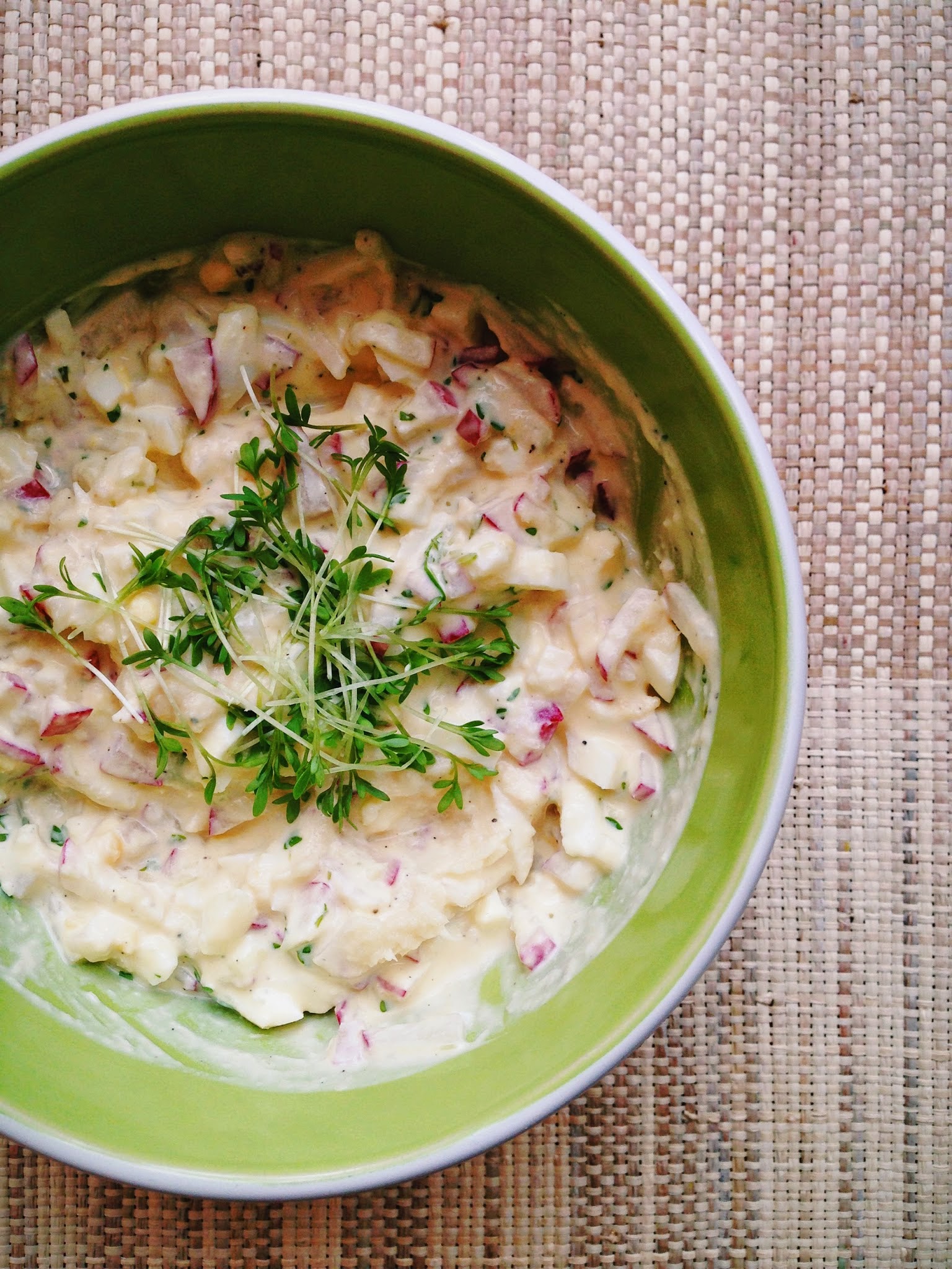 FOOD INSPIRATIONS: Wielkanoc - pasta jajeczna z rzodkiewką, rzeżuchą i chrzanem
