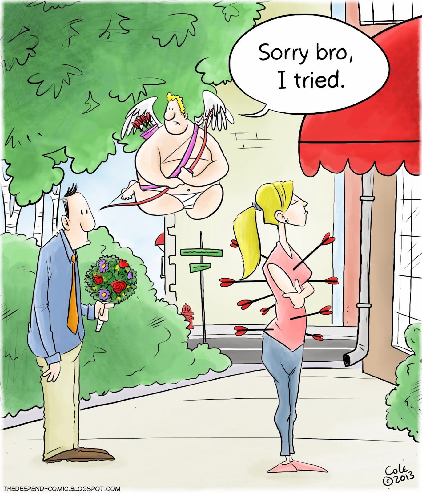 The Deep End: Valentine's Day Cartoon - Cupid Fail
