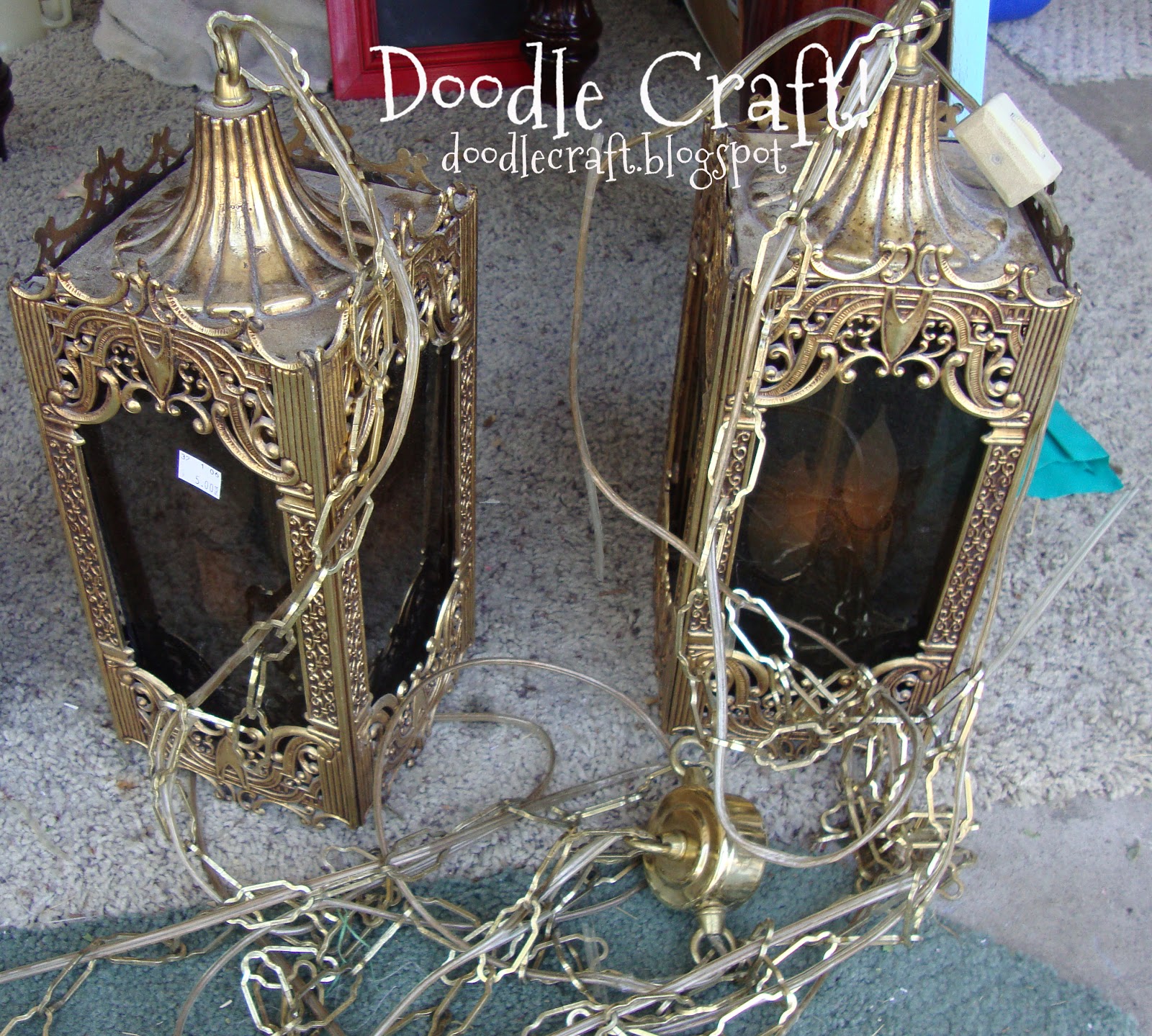 Doodlecraft Upcycled DIY Brass Lanterns!
