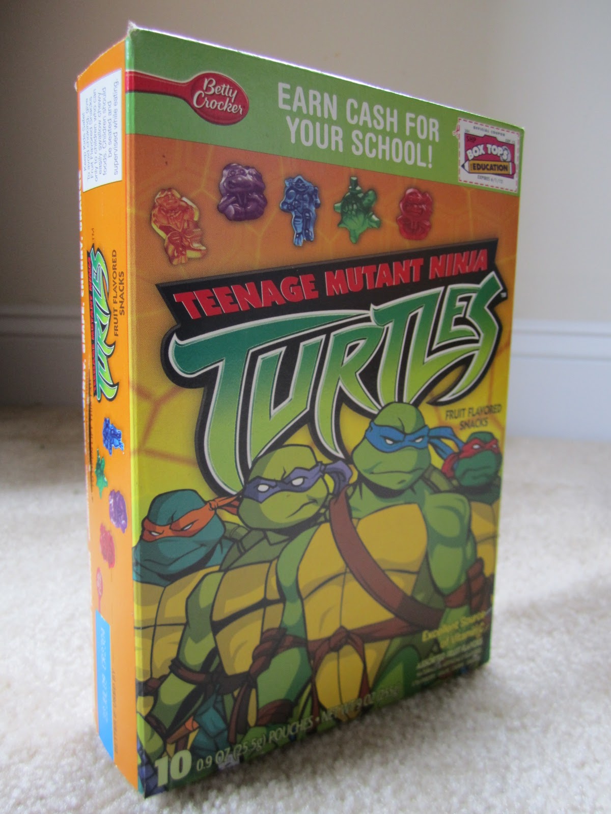 Betty Crocker Fruit Snack Value Pack, Ninja Turtles