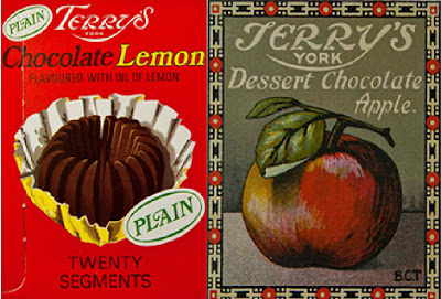 Packaging for Terrys Chocolate Lemon and Terrys Chocolate Apple